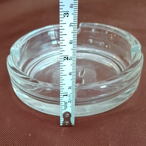 Vintage Playboy Club Clear Glass Cigarette Ashtray w/Embossed Bunny Logo - Picture 4 of 5